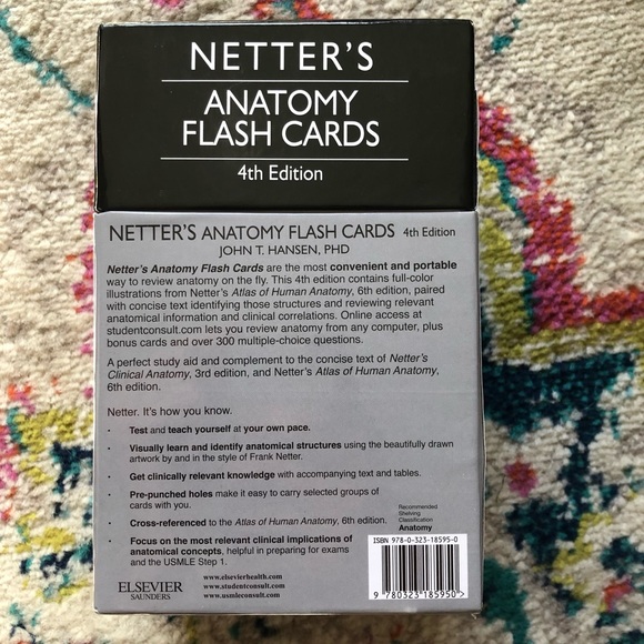 Office Netters Anatomy Flash Cards 4th Edition Poshmark